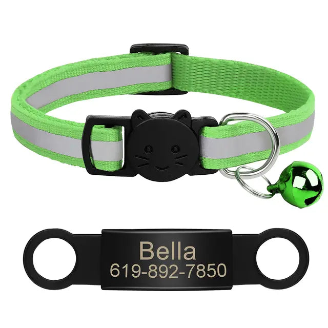 Collier chat réfléchissant personnalisé - photo produit 8
